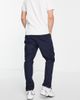 ASOS DESIGN ASOS DESIGN tapered cargo pants in navy with toggles - 2