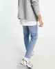 ASOS DESIGN ASOS DESIGN tapered jeans in light wash with abrasions-Blues - 2