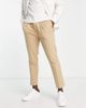 ASOS DESIGN ASOS DESIGN tapered smart pants in stone-Neutral - 1