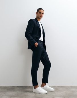 ASOS DESIGN ASOS DESIGN tapered suit pants in navy pinstripes