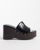 ASOS DESIGN ASOS DESIGN Tara eel effect wedges in black - 1