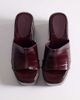 ASOS DESIGN ASOS DESIGN Tara eel effect wedges in burgundy-Red - 2
