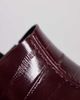 ASOS DESIGN ASOS DESIGN Tara eel effect wedges in burgundy-Red - 4