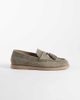 ASOS DESIGN ASOS DESIGN tassel loafers in khaki-green suede - 1