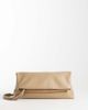 ASOS DESIGN ASOS DESIGN tassel zip top flap clutch in biscuit-Green - 1
