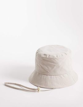 ASOS DESIGN ASOS DESIGN tech bucket hat in stone-Neutral