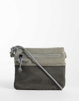 ASOS DESIGN ASOS DESIGN tech check crossbody bag in stone-NEUTRAL