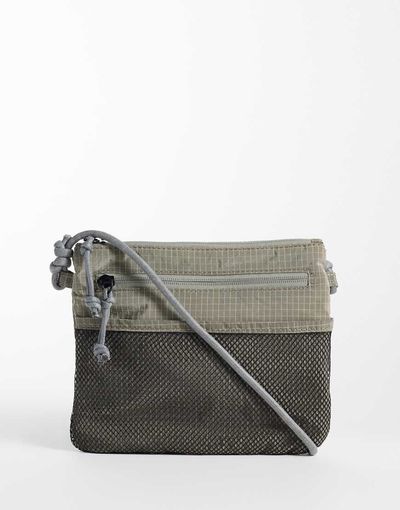 ASOS DESIGN ASOS DESIGN tech check crossbody bag in stone-NEUTRAL