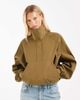 ASOS DESIGN ASOS DESIGN techy funnel neck drawstring hem sports jacket in olive-Green - 1