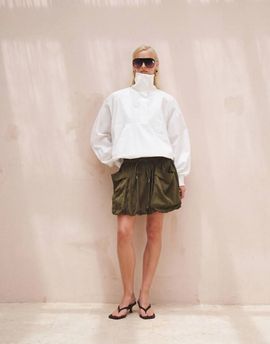 ASOS DESIGN ASOS DESIGN techy funnel neck drawstring hem sports jacket in white