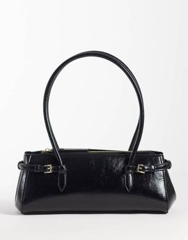ASOS DESIGN ASOS DESIGN textured belted shoulder bag in black