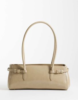 ASOS DESIGN ASOS DESIGN textured belted shoulder bag in stone-Purple