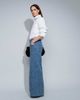 ASOS DESIGN ASOS DESIGN textured boucle wide leg jeans in mid blue - 3