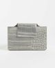 ASOS DESIGN ASOS DESIGN textured croc card holder in metallic silver - 1
