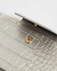 ASOS DESIGN ASOS DESIGN textured croc card holder in metallic silver - 2