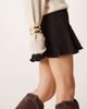 ASOS DESIGN ASOS DESIGN textured flippy flare mini skirt in black - 2