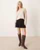 ASOS DESIGN ASOS DESIGN textured flippy flare mini skirt in black - 3