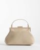 ASOS DESIGN ASOS DESIGN textured frame mini clutch bag in stone-Neutral - 1