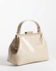 ASOS DESIGN ASOS DESIGN textured frame mini clutch bag in stone-Neutral - 4