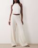 ASOS DESIGN ASOS DESIGN textured knit wide leg pants-White - 1