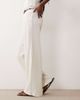 ASOS DESIGN ASOS DESIGN textured knit wide leg pants-White - 2