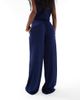 ASOS DESIGN ASOS DESIGN textured knit wide leg pants in navy - part of a set - 3
