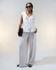 ASOS DESIGN ASOS DESIGN textured knit wide leg pants in stone - part of a set-Neutral - 3
