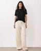ASOS DESIGN ASOS DESIGN textured pull-on wide leg pants in cream - part of a set-White - 1