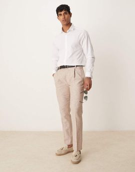 ASOS DESIGN ASOS DESIGN textured regular shirt with cuff detail in white