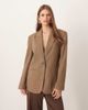 ASOS DESIGN ASOS DESIGN textured relaxed blazer in brown herringbone - 1
