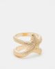 ASOS DESIGN ASOS DESIGN textured ring with starfish design in gold tone - 1