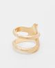 ASOS DESIGN ASOS DESIGN textured ring with starfish design in gold tone - 3