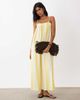 ASOS DESIGN ASOS DESIGN textured shirred detailing midaxi dress in vertical yellow stripes-Multi - 2