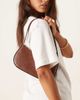 ASOS DESIGN ASOS DESIGN textured shoulder bag in brown faux eel - 2