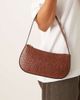 ASOS DESIGN ASOS DESIGN textured shoulder bag in brown faux eel - 3