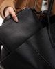 ASOS DESIGN ASOS DESIGN textured tote with pinched corners in black - 2
