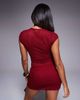 ASOS DESIGN ASOS DESIGN textured V-neck cap sleeve top in berry - part of a set-Purple - 2