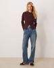 ASOS DESIGN ASOS DESIGN textured wrap detail long sleeve top in burgundy - 2