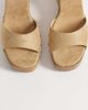 ASOS DESIGN ASOS DESIGN Thea wood effect wedges in sand suedette-Brown - 2
