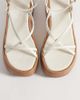 ASOS DESIGN ASOS DESIGN Thelma minimal strappy wedge sandals in white - 4