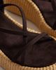 ASOS DESIGN ASOS DESIGN Thelma minimalist strappy wedge sandals in chocolate-Brown - 4