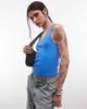ASOS DESIGN ASOS DESIGN thick binding ribbed scoop neck tank top in bright blue - 4