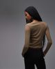 ASOS DESIGN ASOS DESIGN thumbhole detail second skin top in olive-Green - 4