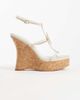 ASOS DESIGN ASOS DESIGN Tia skinny wedge sandals with sun detail in natural-Neutral - 2