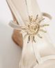 ASOS DESIGN ASOS DESIGN Tia skinny wedge sandals with sun detail in natural-Neutral - 3