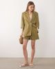 ASOS DESIGN ASOS DESIGN tie detailing shorts in olive stripes - part of a set-Multi - 2