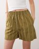 ASOS DESIGN ASOS DESIGN tie detailing shorts in olive stripes - part of a set-Multi - 3