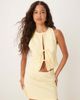 ASOS DESIGN ASOS DESIGN tie front vest in buttermilk-Yellow - 1