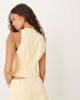 ASOS DESIGN ASOS DESIGN tie front vest in buttermilk-Yellow - 3