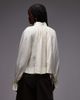 ASOS DESIGN ASOS DESIGN tie neck and cuff detailing flowy blouse in white - 4
